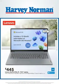 Preview of catalogue Harvey Norman Great Deals on Laptops from shop Harvey Norman valid 5 Mar 2026