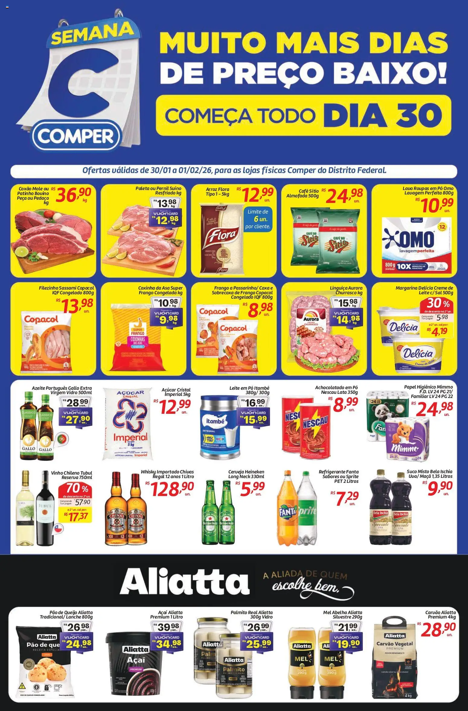Pré-Visualização do folheto "Ofertas da semana" da loja Comper válido a partir de 30/01/2026