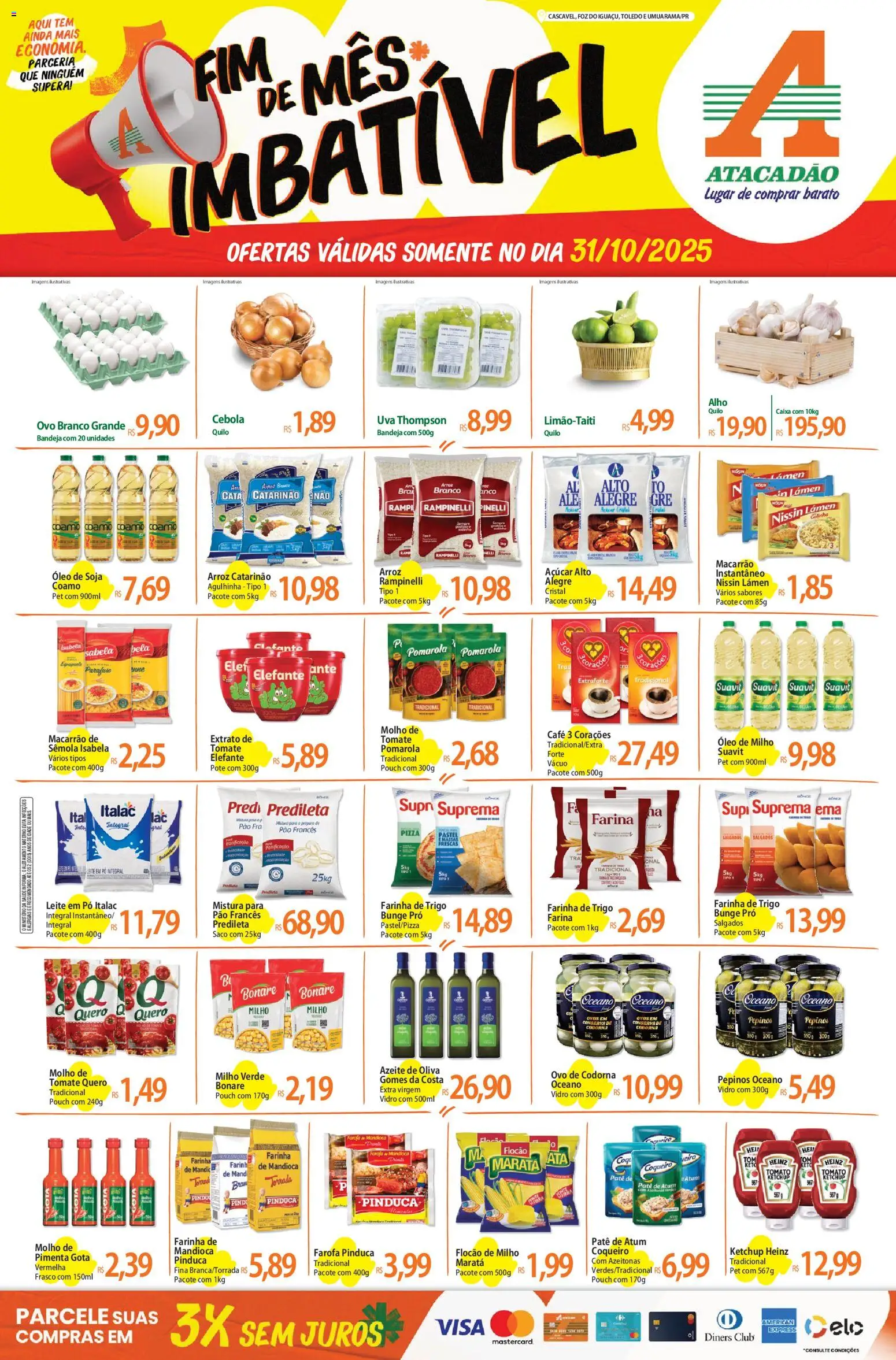 Pré-Visualização do folheto "Ofertas - PR" da loja Atacadão válido a partir de 31/10/2025
