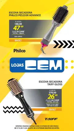 Pré-Visualização do folheto "Ofertas atuais" da loja Lojas Cem válido a partir de 17/11/2025 | Página: 134