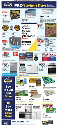 Ad Preview of Lowe's Ad from 09/15/2025