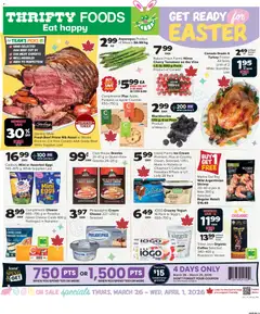 Un aperçu du dépliant Thrifty Foods weekly flyer / circulaire du magasin Thrifty Foods est valide à partir 26 mars 2026