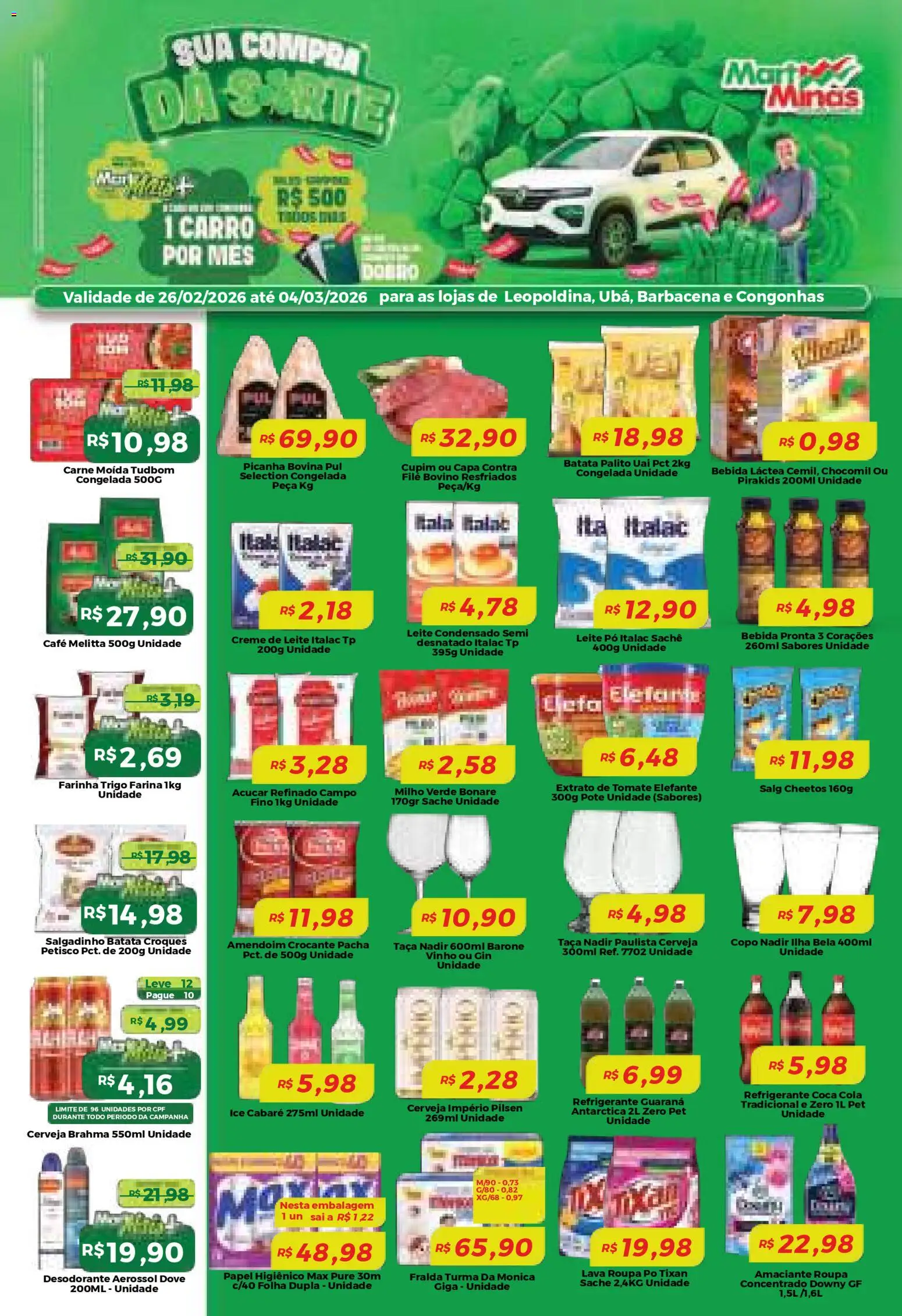 Pré-Visualização do folheto "Ofertas da semana" da loja Mart Minas válido a partir de 26/02/2026