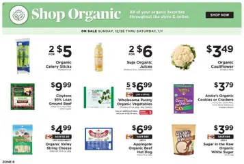 Ad Preview of ShopRite Shop Organic from 12/26/2025