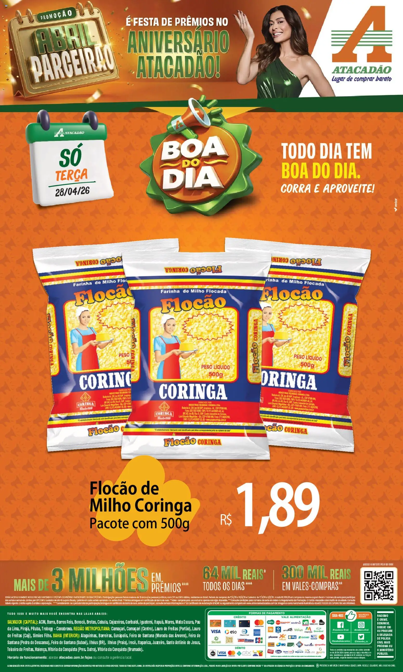 Pré-Visualização do folheto "Atacadão ofertas - BA" da loja Atacadão válido a partir de 28/04/2026
