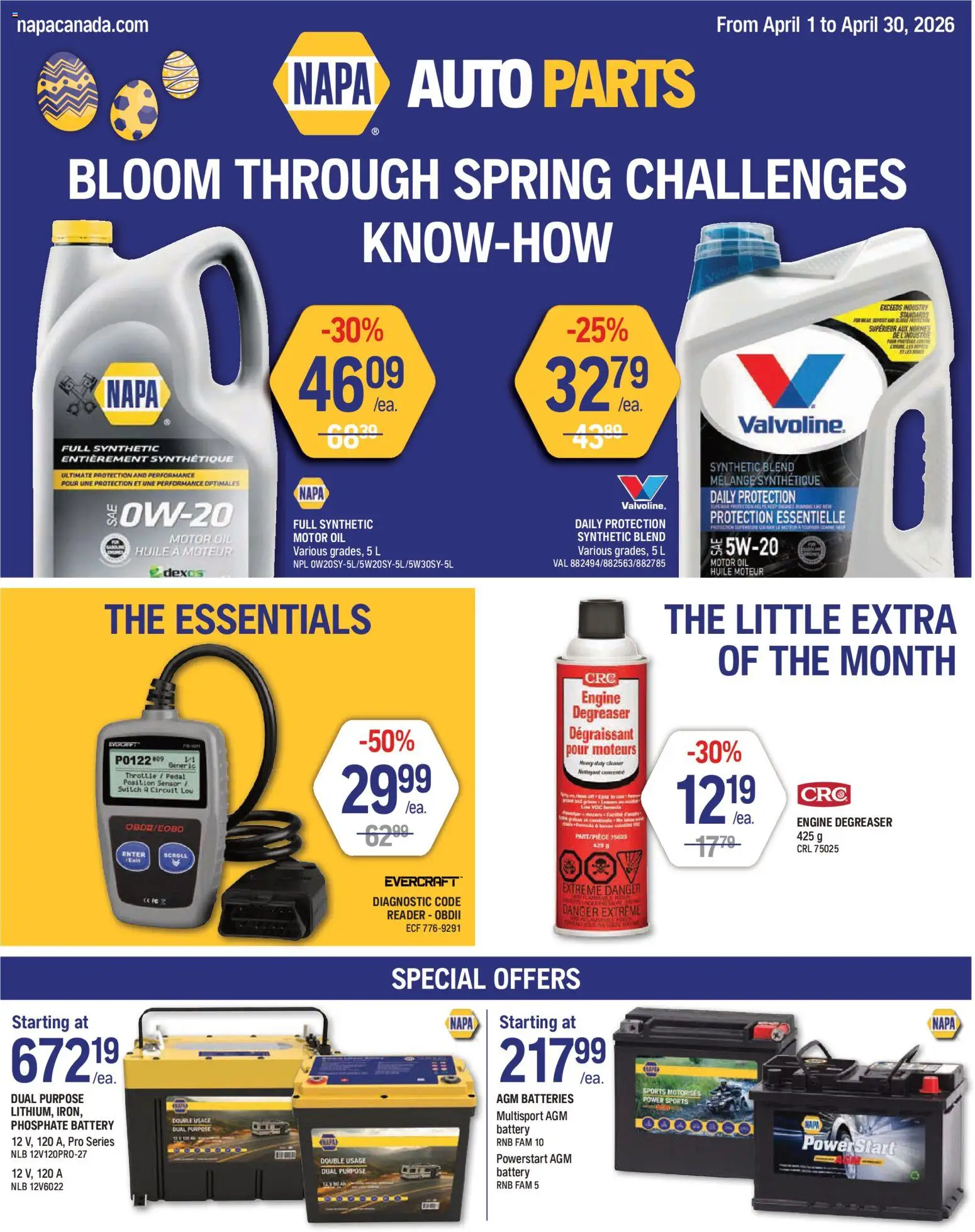 Preview of leaflet NAPA Auto Parts weekly flyer from shop NAPA Auto Parts is valid from Apr 01, 2026