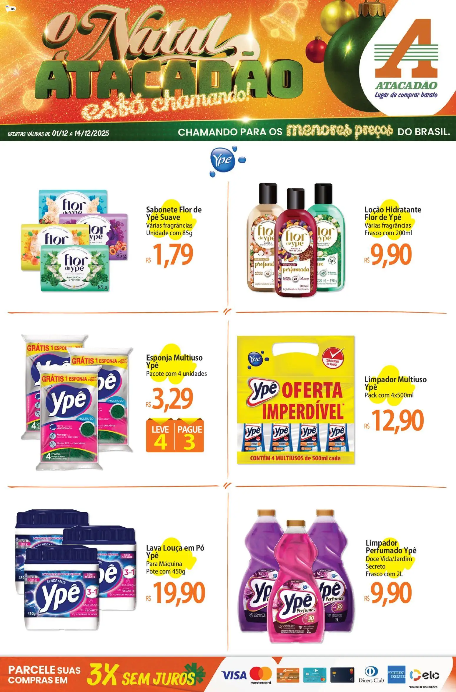 Pré-Visualização do folheto "Ofertas - RS" da loja Atacadão válido a partir de 01/12/2025 - Coco, Água, Água de coco, Desodorante, Pó, Louça, Esponja, Limpador multiuso