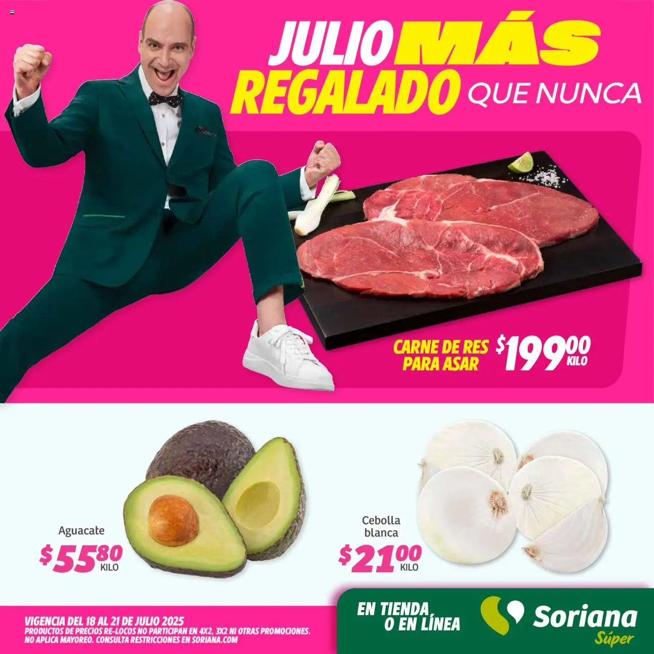 Fin de Semana Súper Ver, Tab, Chis, Camp, Yuc y Q. Roo Soriana y sus promociones válidas desde el 18/07/2025 - Número de página 1