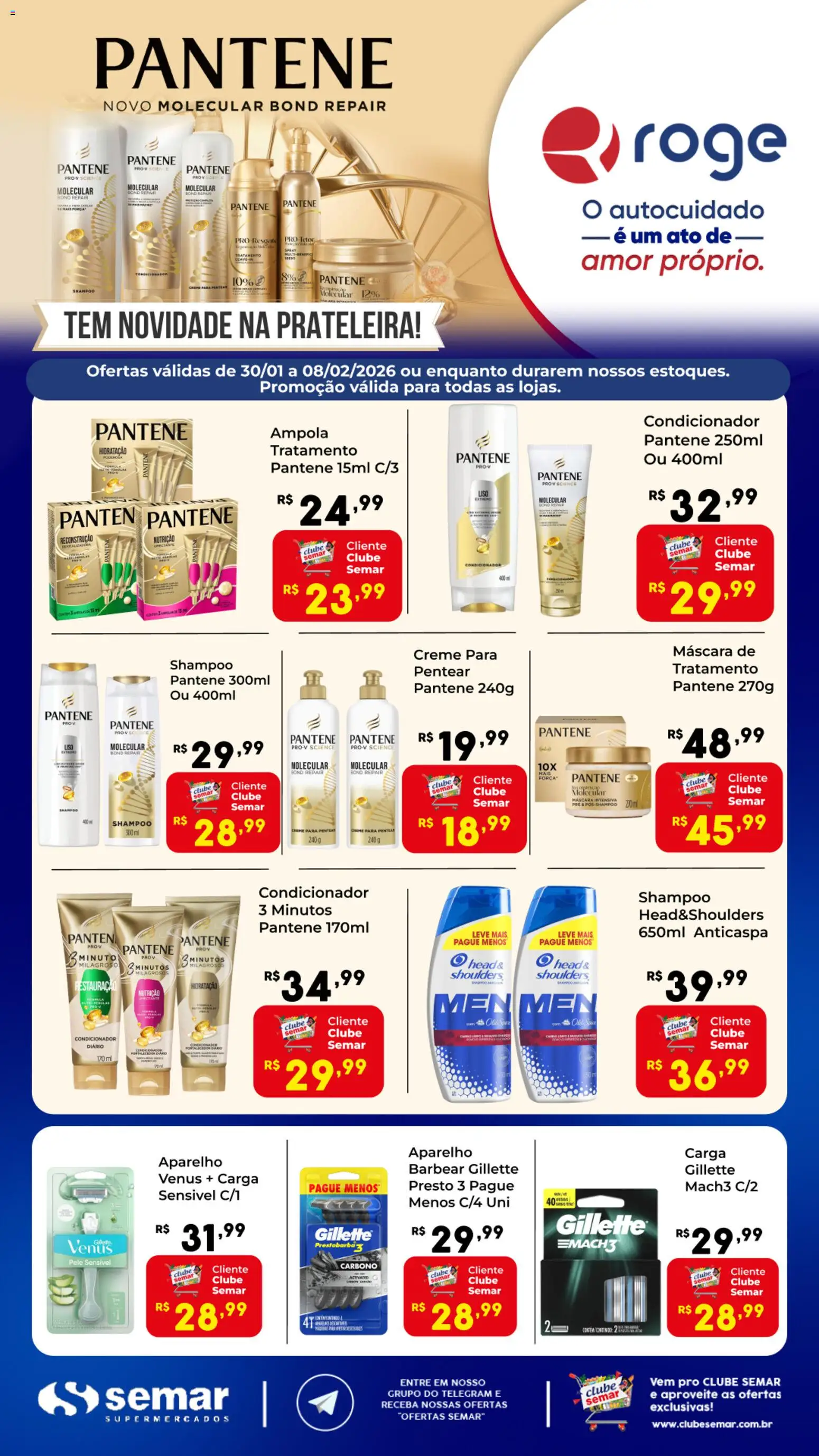 Pré-Visualização do folheto "Ofertas Roge" da loja Semar Supermercado válido a partir de 30/01/2026