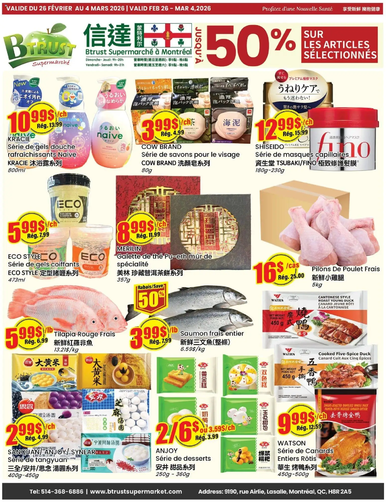Preview of leaflet Weekly flyer / circulaire from shop Btrust Supermarket is valid from Feb 26, 2026