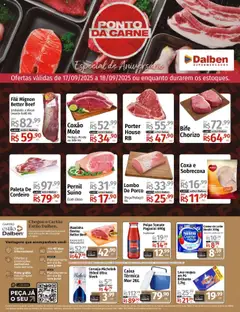 Pré-Visualização do folheto "Ofertas Ponto da Carne" da loja Supermercado Dalben válido a partir de 17/09/2025