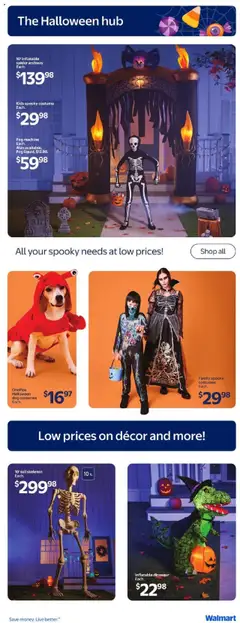 Preview of leaflet The Halloween hub from shop Walmart is valid from Sep 25, 2025
