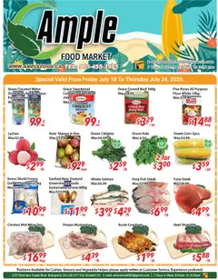 Preview of leaflet Weekly flyer / circulaire from shop Ample Food Market is valid from Jul 18, 2025