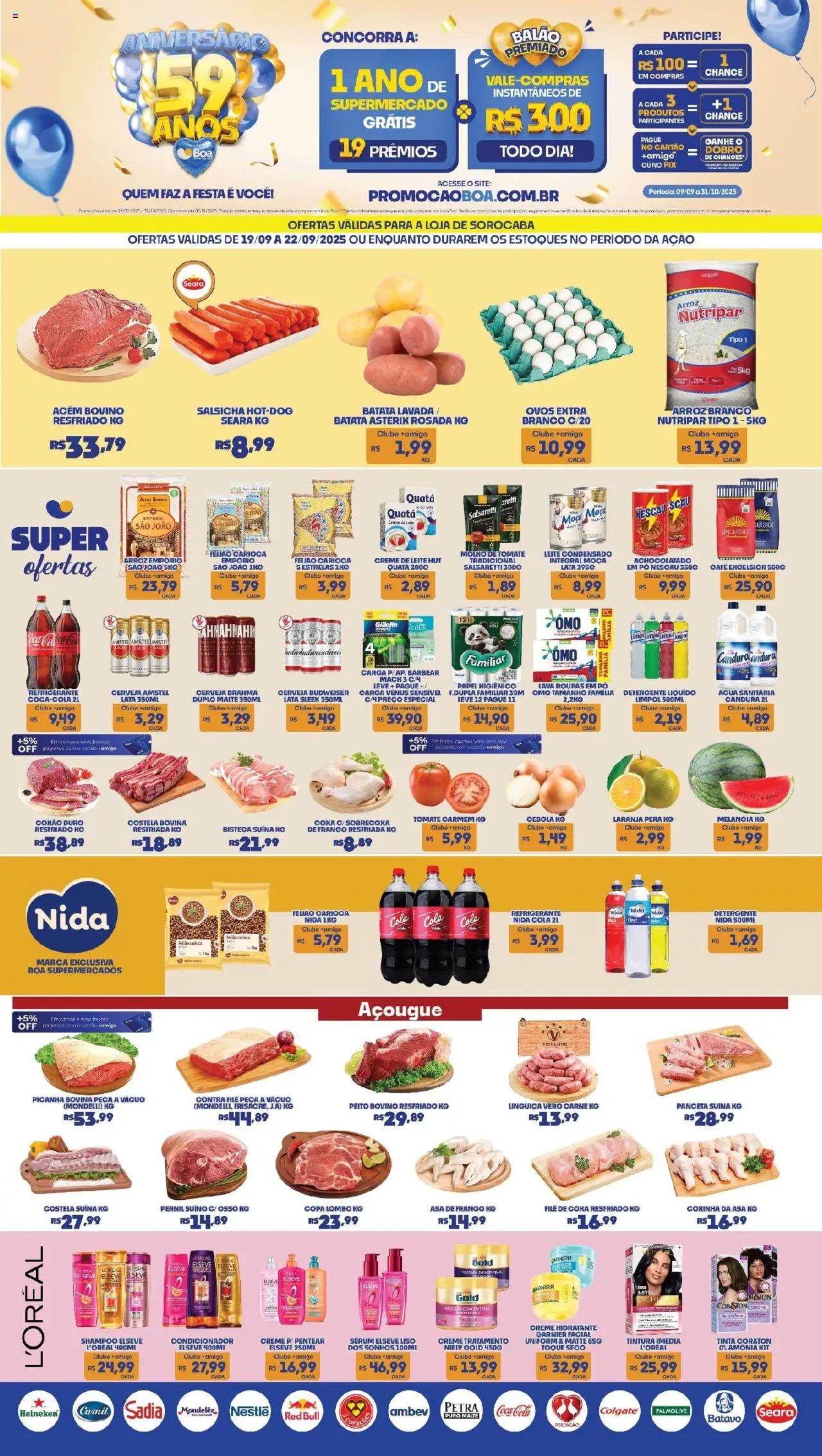 Boa Supermercados folheto "Ofertas da semana" válido a partir de 19/09/2025 - número de página 1