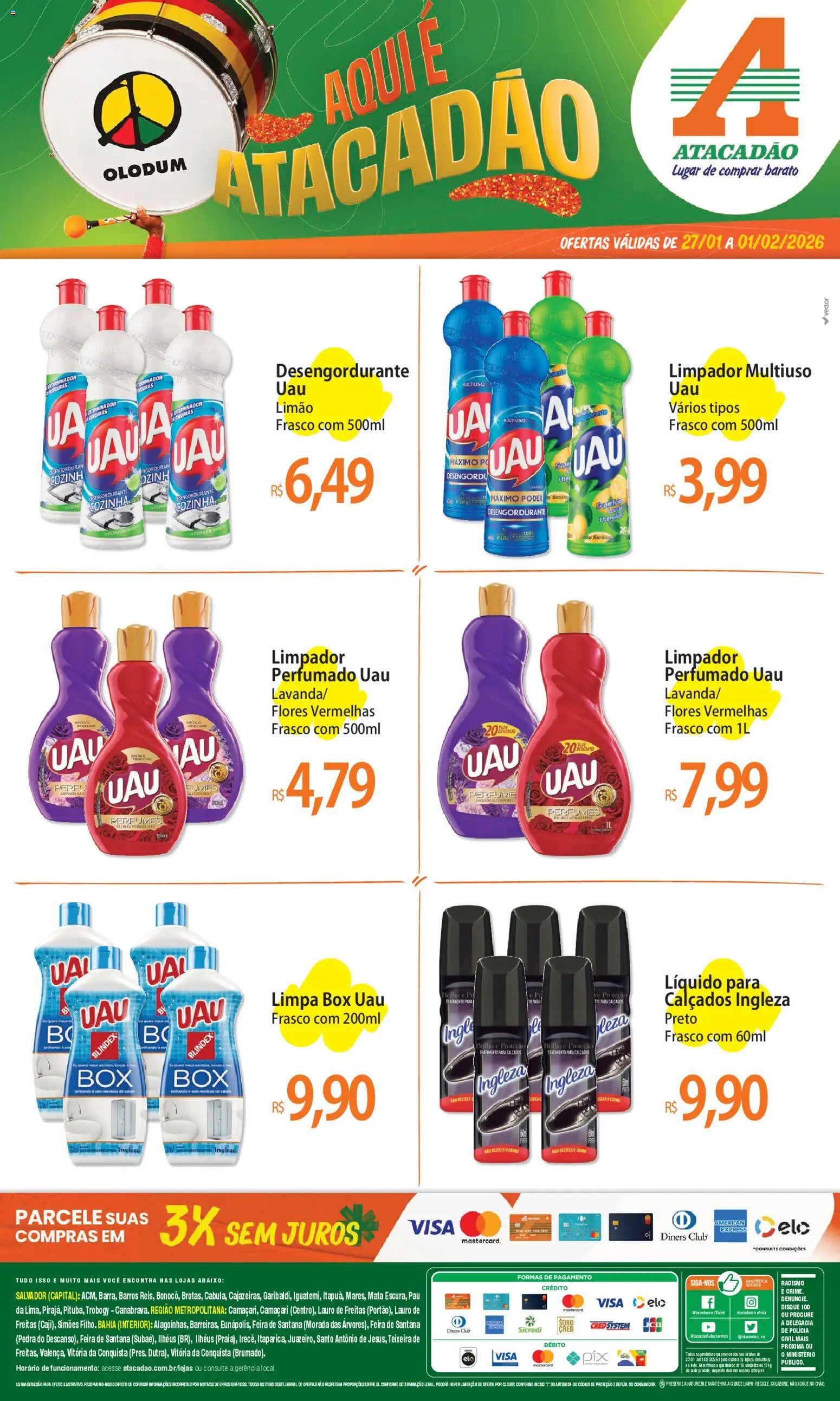 Pré-Visualização do folheto "Ofertas - BA" da loja Atacadão válido a partir de 27/01/2026