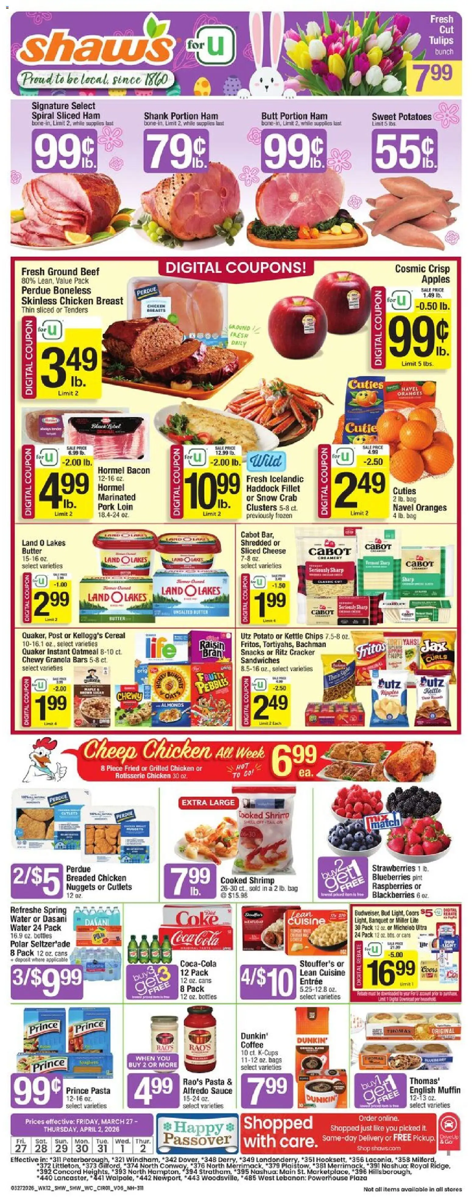 Ad Preview of Shaw's Shaw's Weekly Ad - NH from 03/27/2026