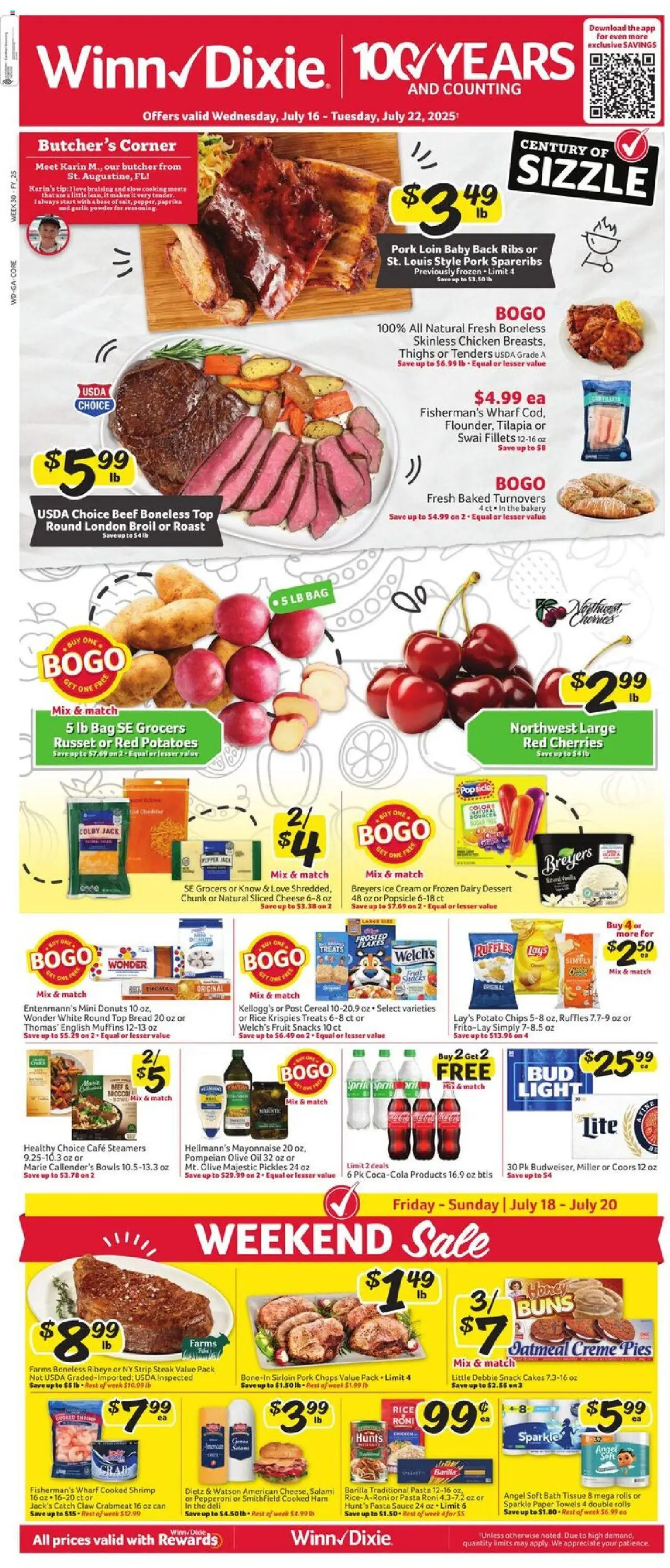 Winn Dixie Weekly Circular - GA from 07/16/2025 - Flyer - Page number 1