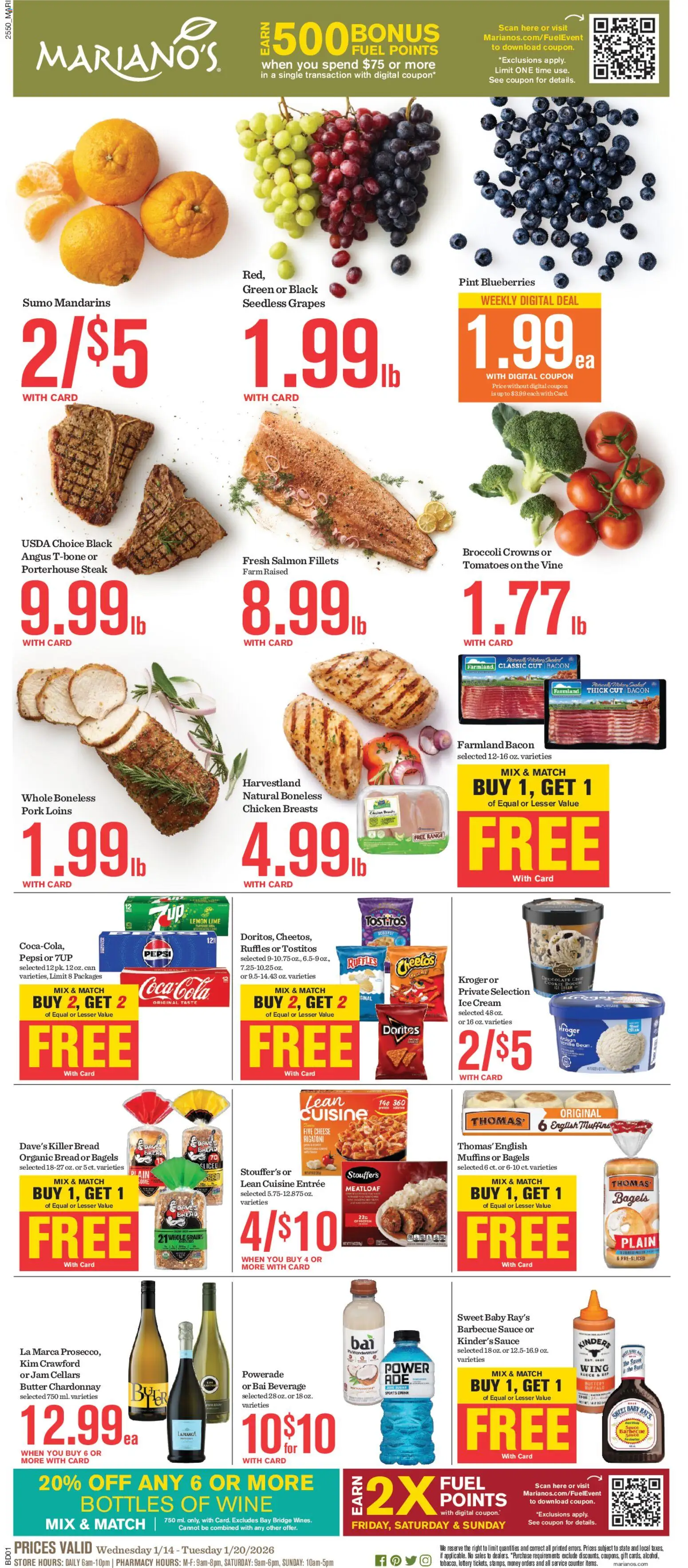 Ad Preview of Mariano's Weekly Ad from 01/14/2026