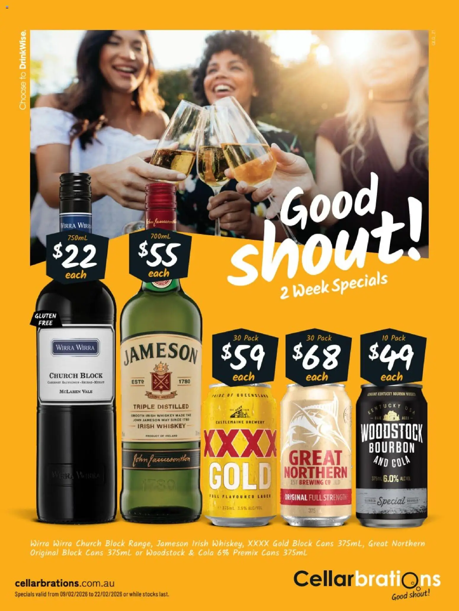 Preview of catalogue Catalogue QLD from shop Cellarbrations valid 09/02/2026