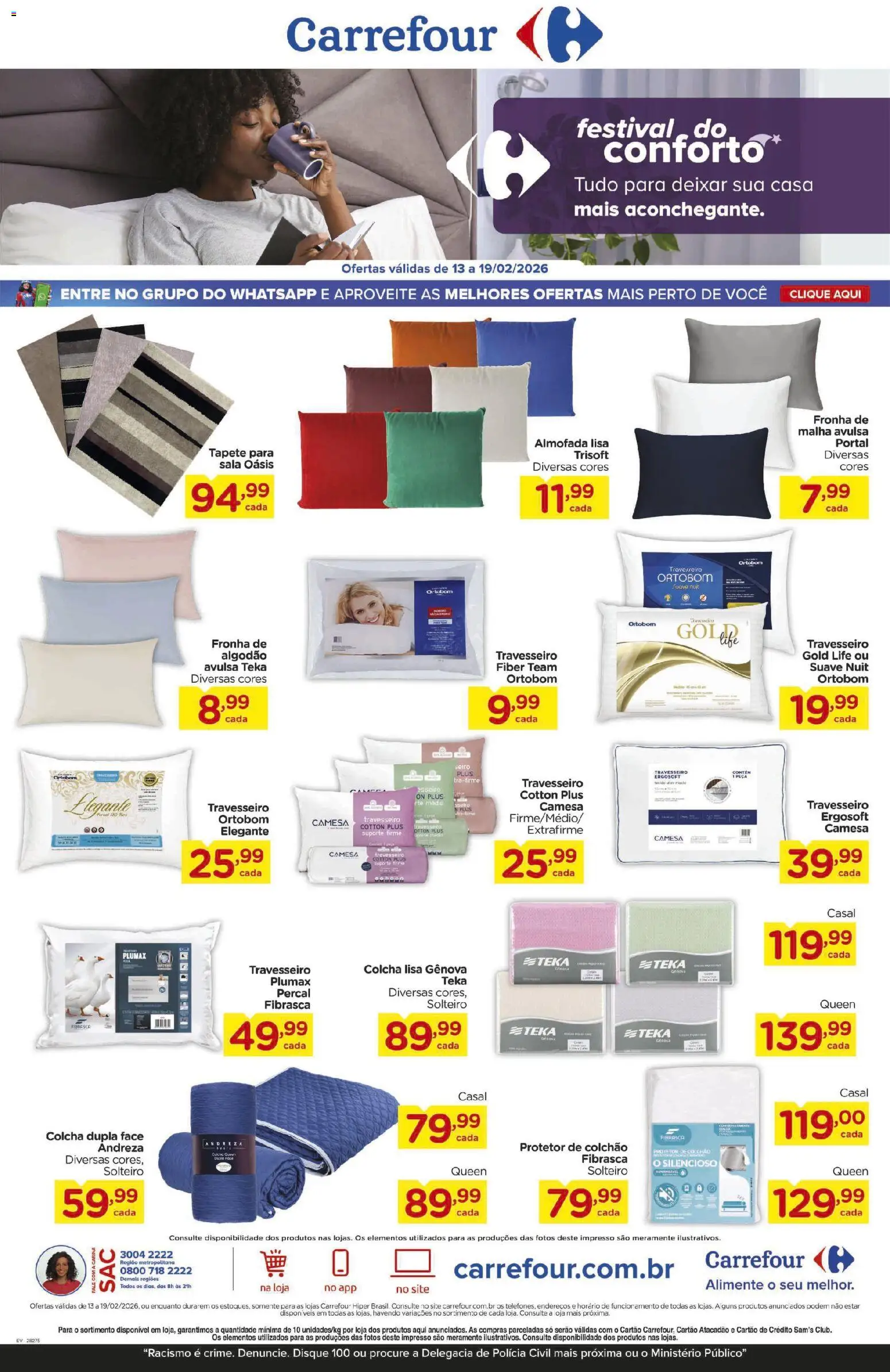 Pré-Visualização do folheto "Ofertas Final de Semana" da loja Carrefour válido a partir de 13/02/2026