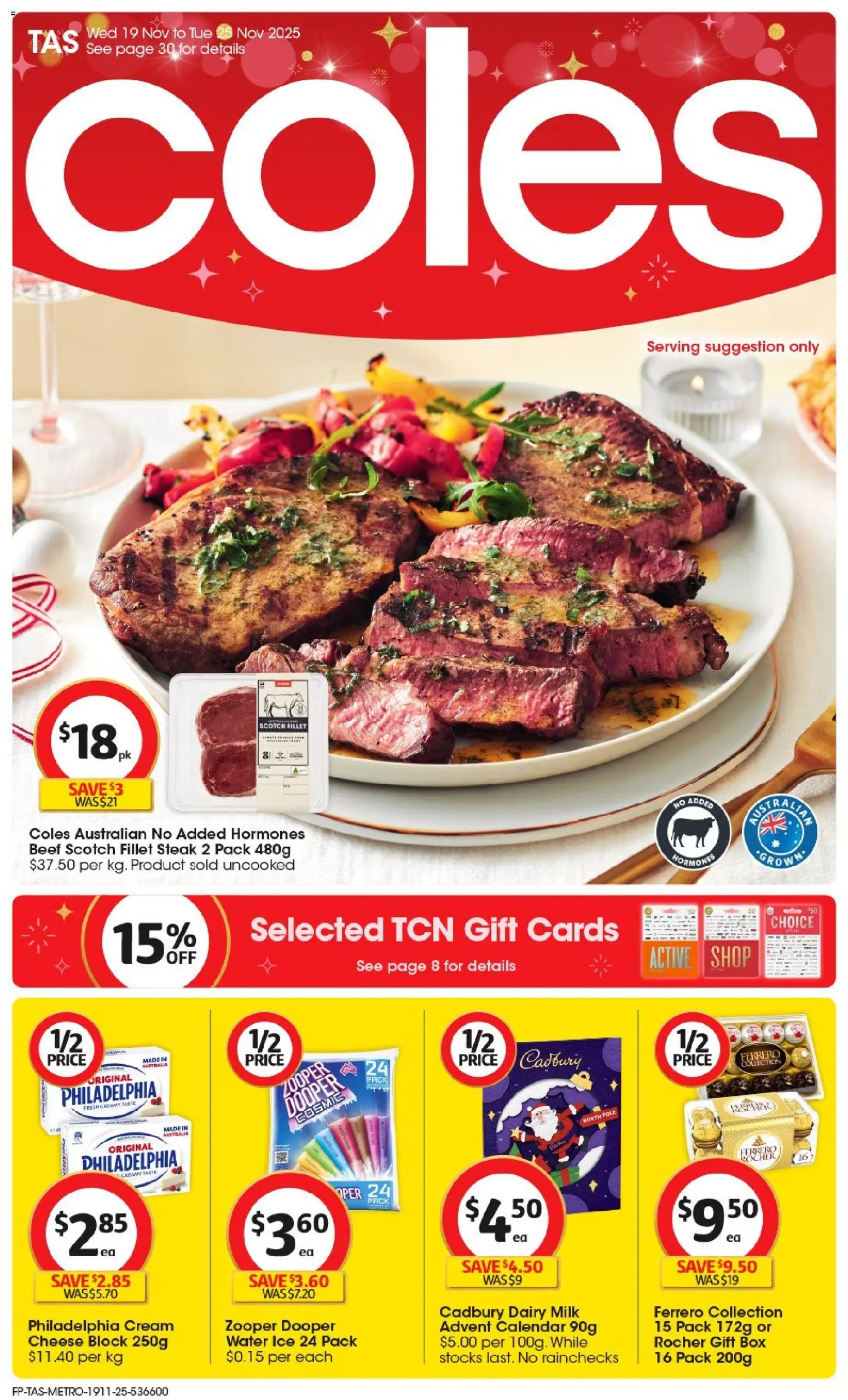 Preview of catalogue Catalogue TAS from shop Coles valid 19/11/2025