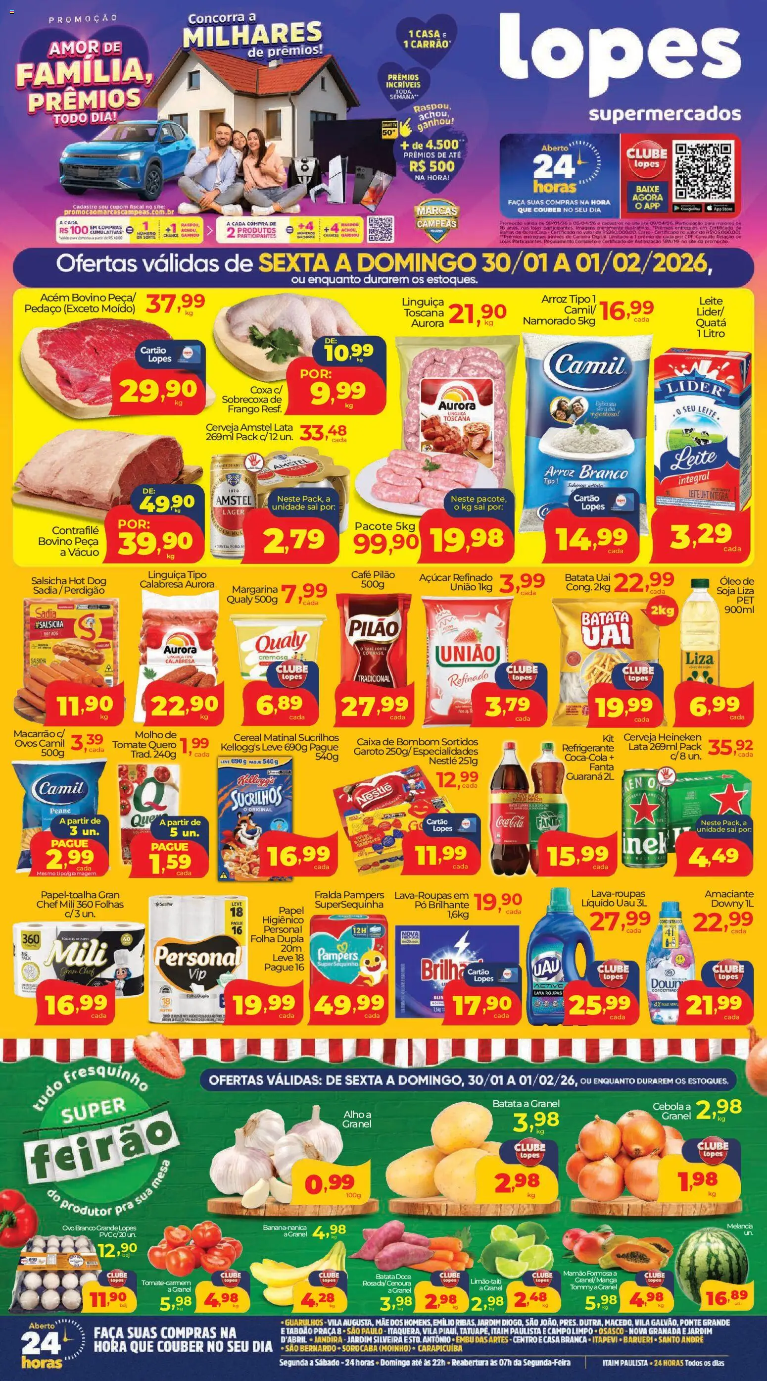 Pré-Visualização do folheto "Ofertas da semana" da loja Lopes Supermercados válido a partir de 30/01/2026