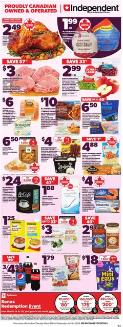 Un aperçu du dépliant Independent Grocer flyer - NS du magasin Independent Grocer est valide à partir 26 mars 2026