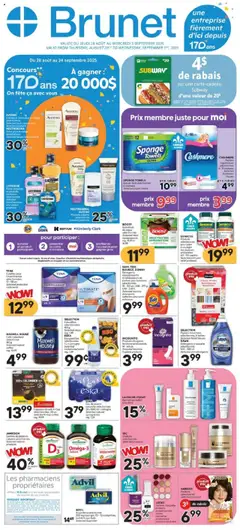 Un aperçu du dépliant Weekly flyer / circulaire du magasin Brunet est valide à partir 28 août 2025
