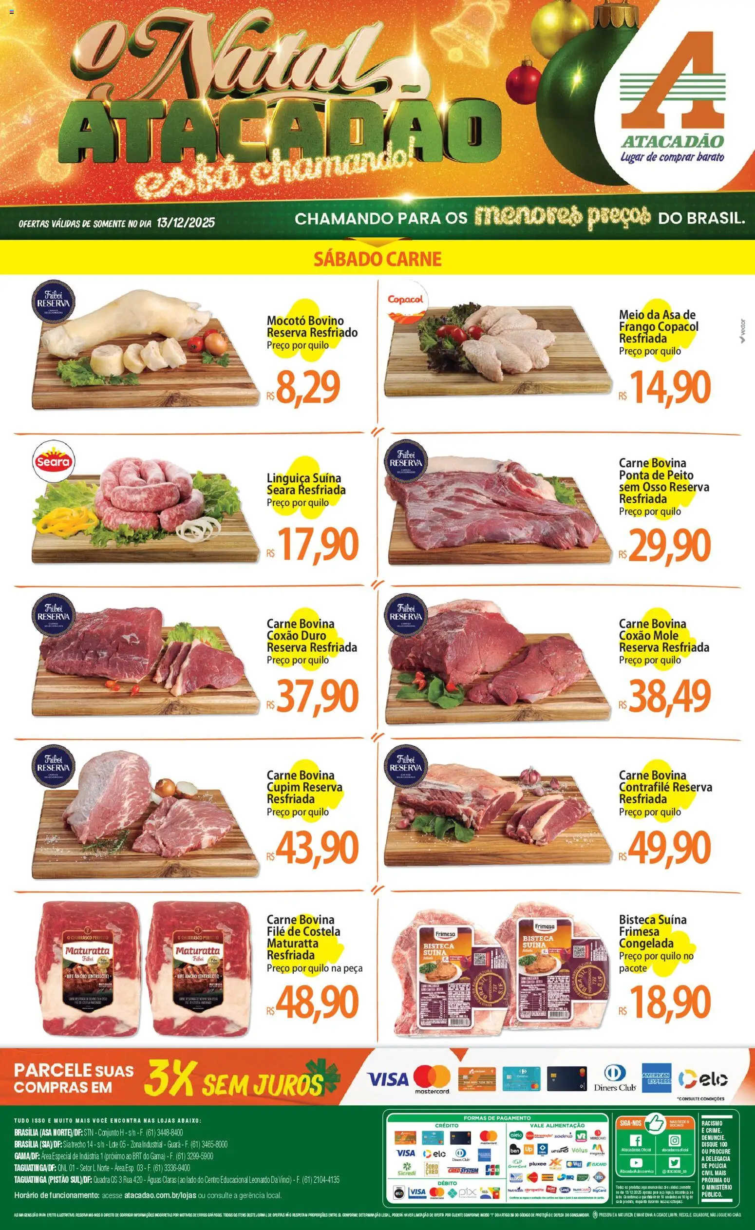 Pré-Visualização do folheto "Ofertas - DF" da loja Atacadão válido a partir de 13/12/2025