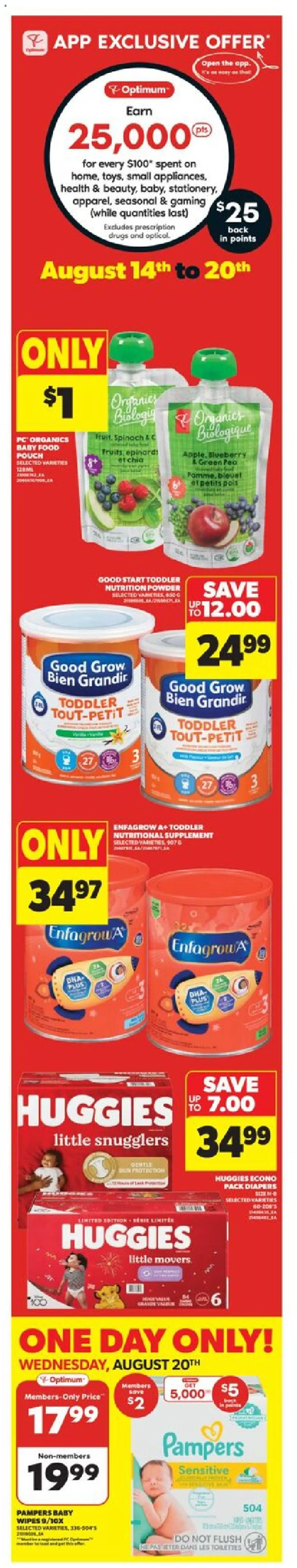 Real Canadian Superstore flyer valid from Aug 14, 2025 - page number 1