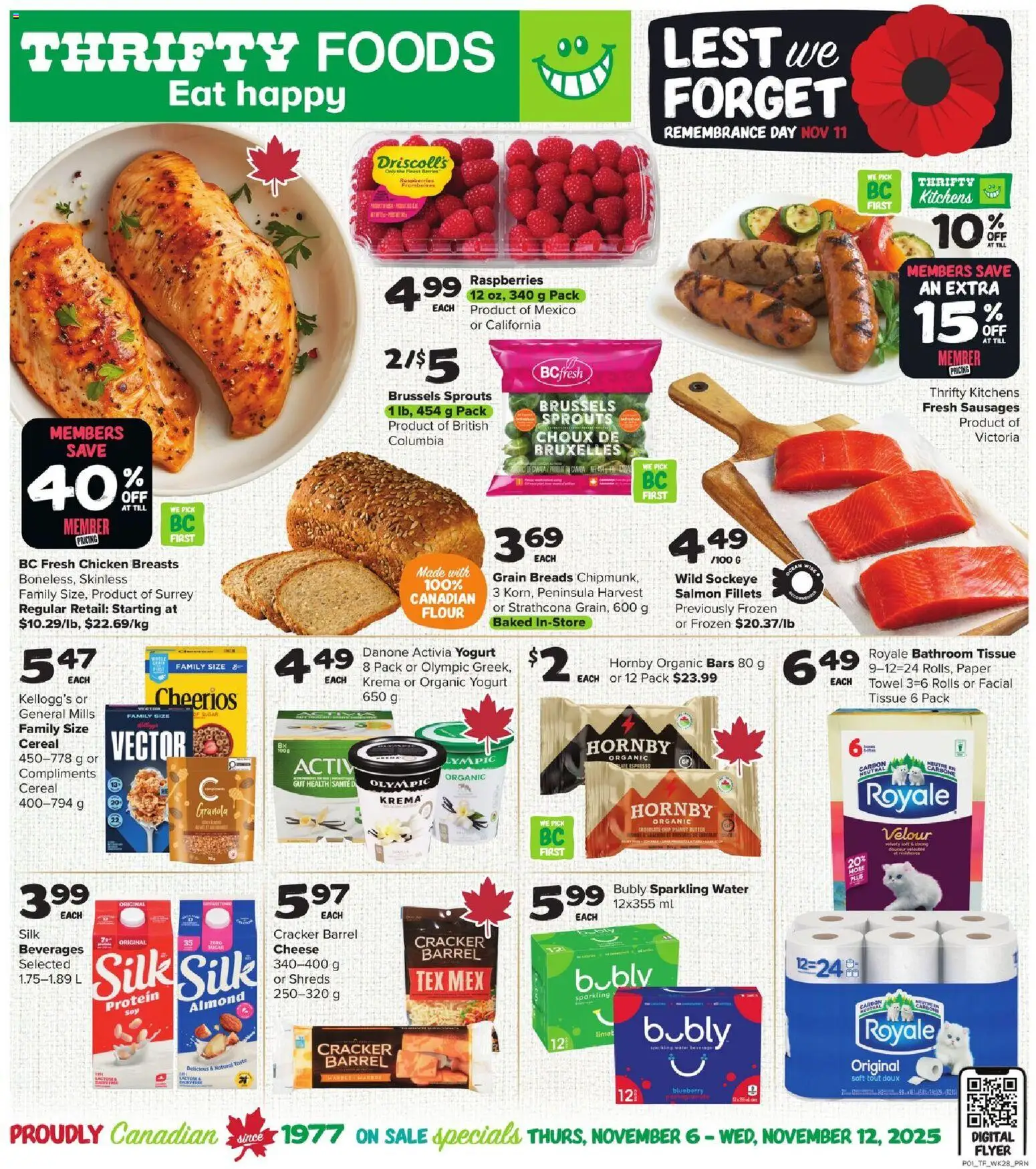 Preview of leaflet Weekly flyer / circulaire from shop Thrifty Foods is valid from Nov 06, 2025