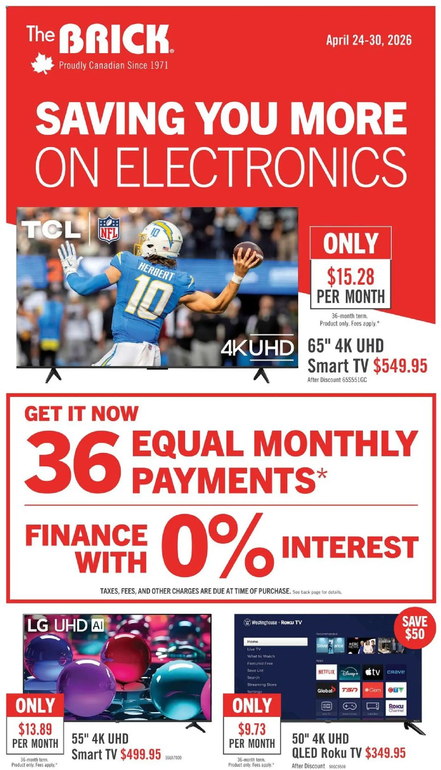 Preview of leaflet The Brick flyer / circulaire from shop The Brick is valid from Apr 24, 2026