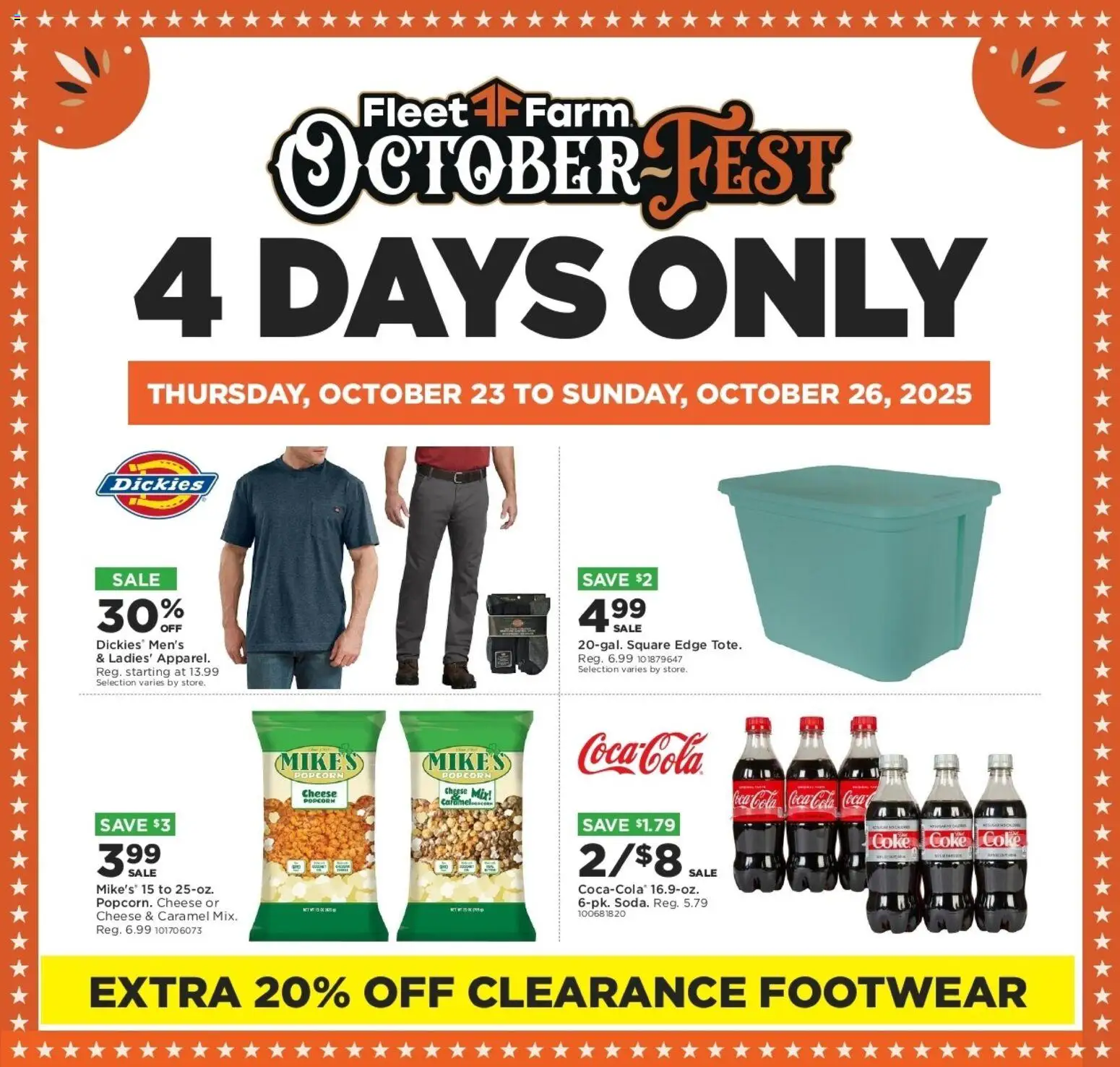 Mills Fleet Farm Octoberfest 4 Days Only Deals from 10/23/2025 - Flyer - Page number 1