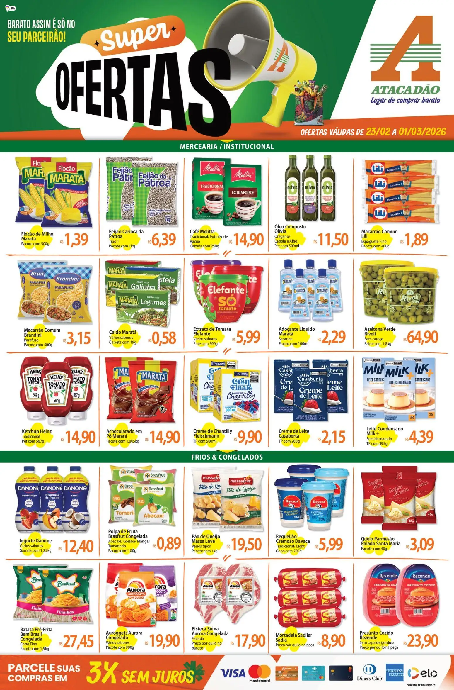 Pré-Visualização do folheto "Ofertas - BA" da loja Atacadão válido a partir de 23/02/2026