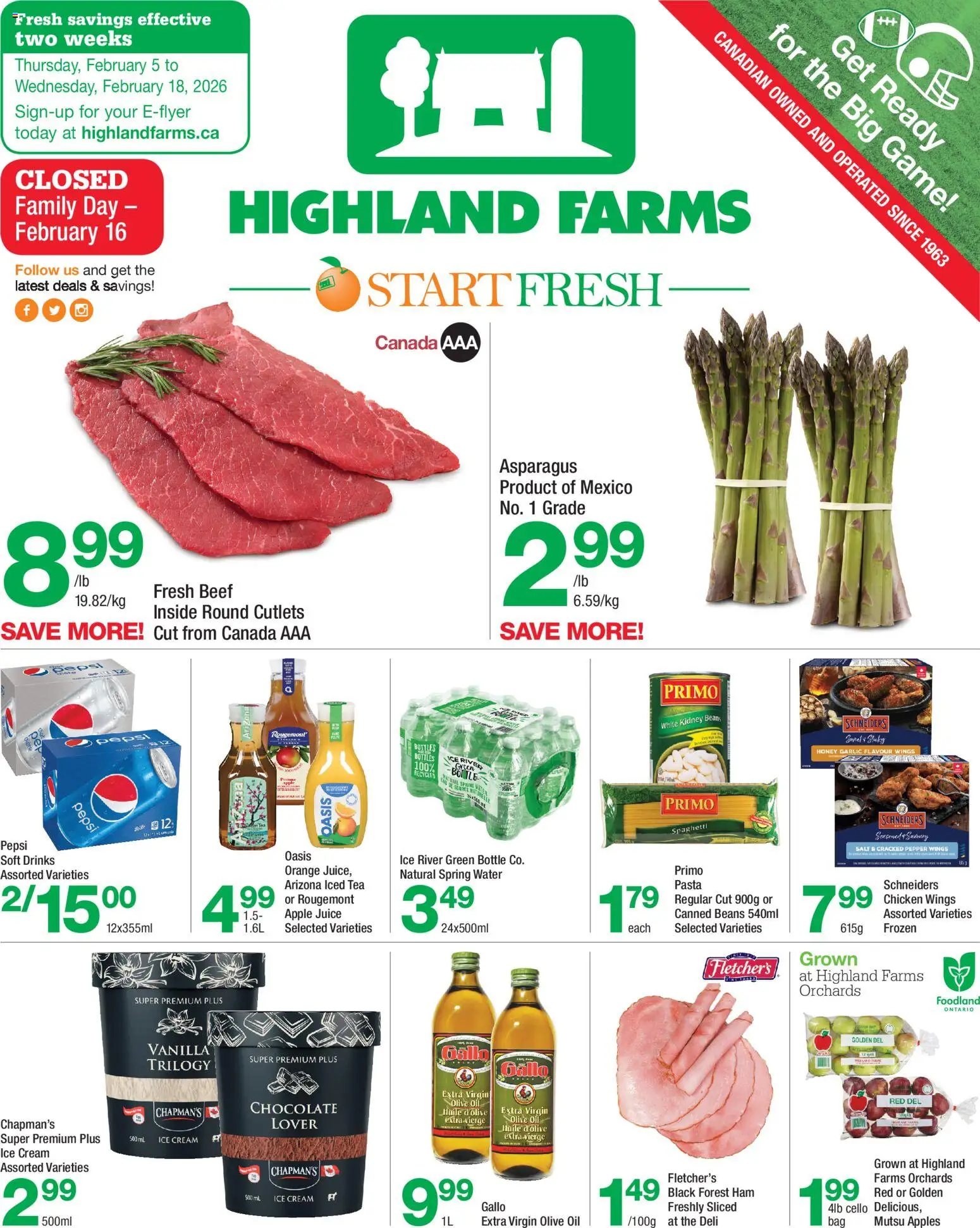 Preview of leaflet Weekly flyer / circulaire from shop Highland Farms is valid from Feb 05, 2026
