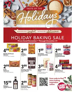 Ad Preview of Cash Wise Taste of the Holidays from 11/01/2025