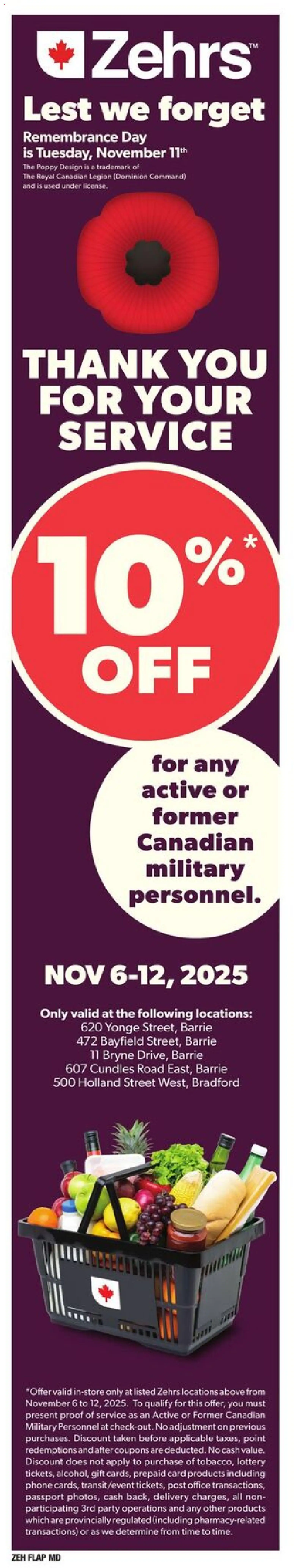 Preview of leaflet Weekly flyer / circulaire from shop Zehrs is valid from Nov 06, 2025