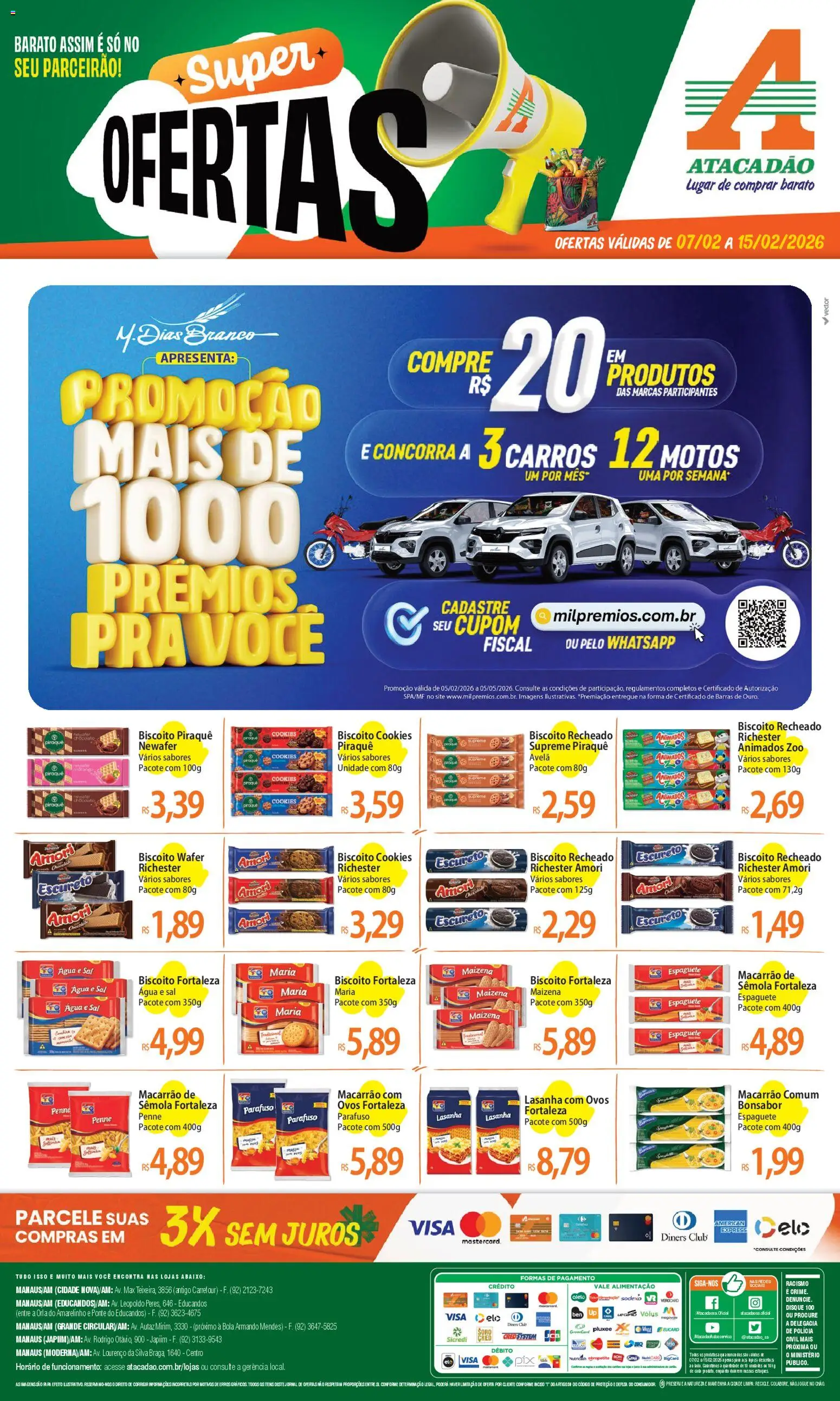 Pré-Visualização do folheto "Ofertas - AM" da loja Atacadão válido a partir de 07/02/2026