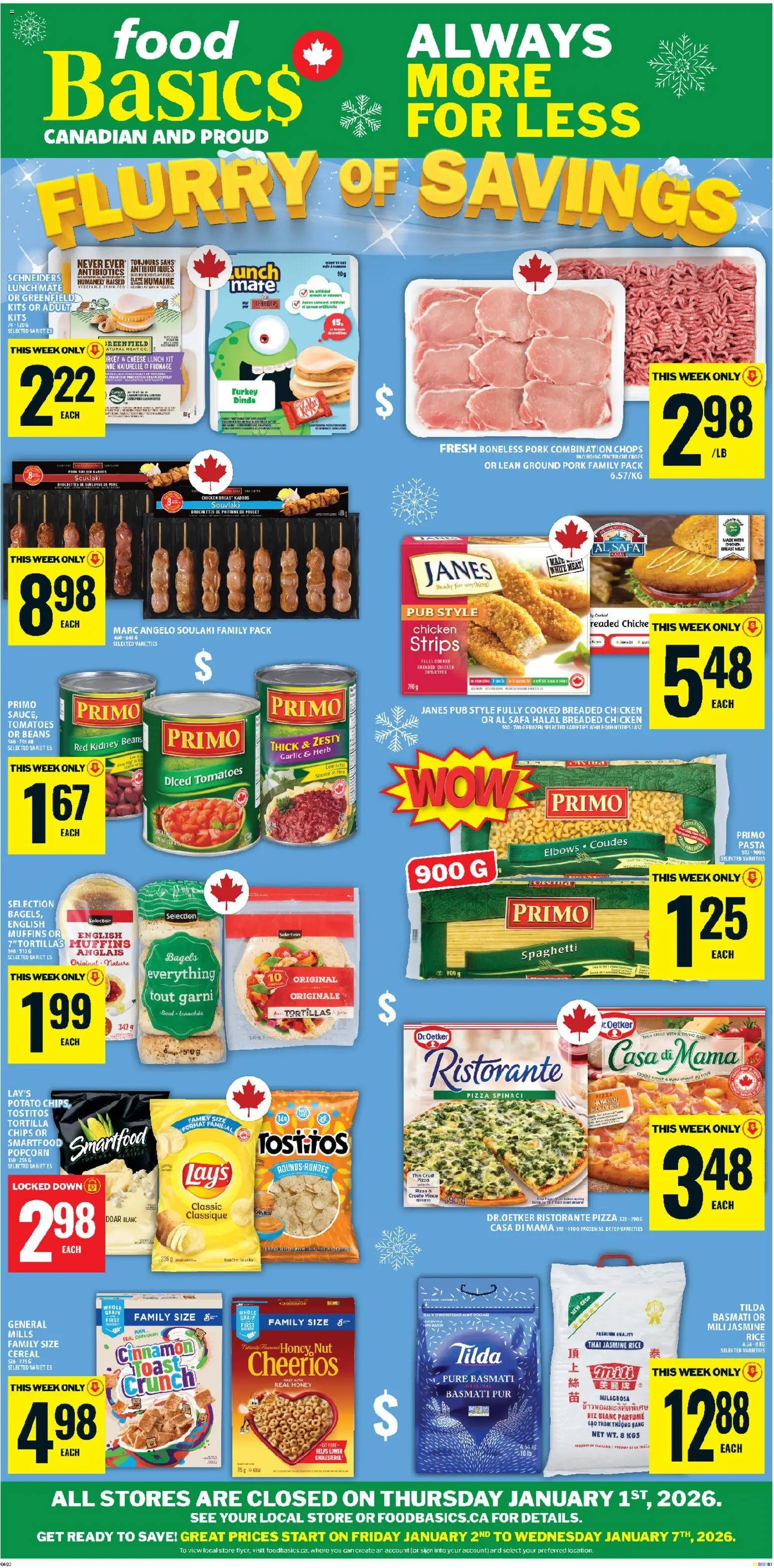 Preview of leaflet Weekly flyer / circulaire from shop Food Basics is valid from Jan 01, 2026