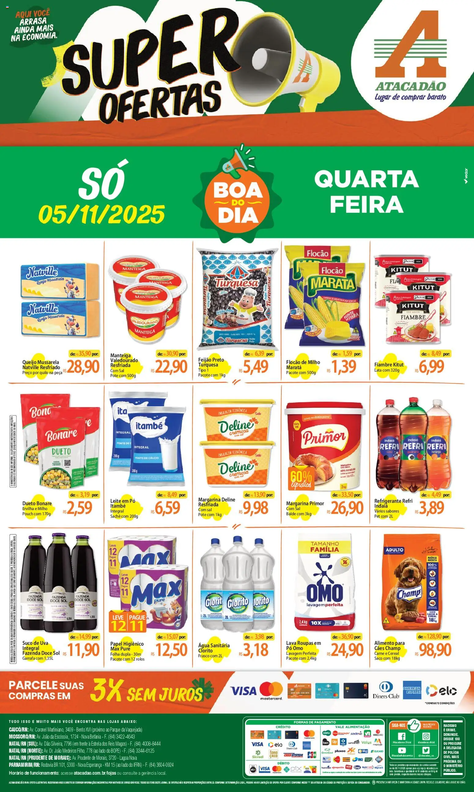 Pré-Visualização do folheto "Ofertas - RN" da loja Atacadão válido a partir de 05/11/2025