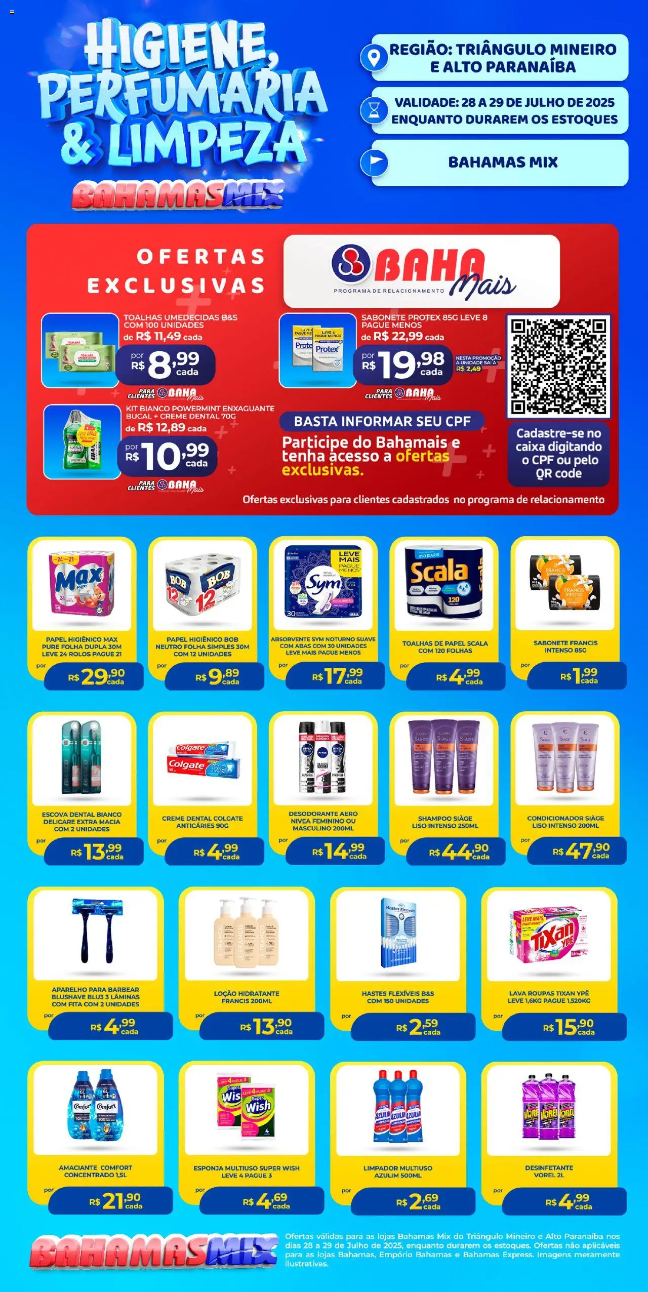 Bahamas Mix folheto "Ofertas Higiene e Limpeza " válido a partir de 28/07/2025 - número de página 1