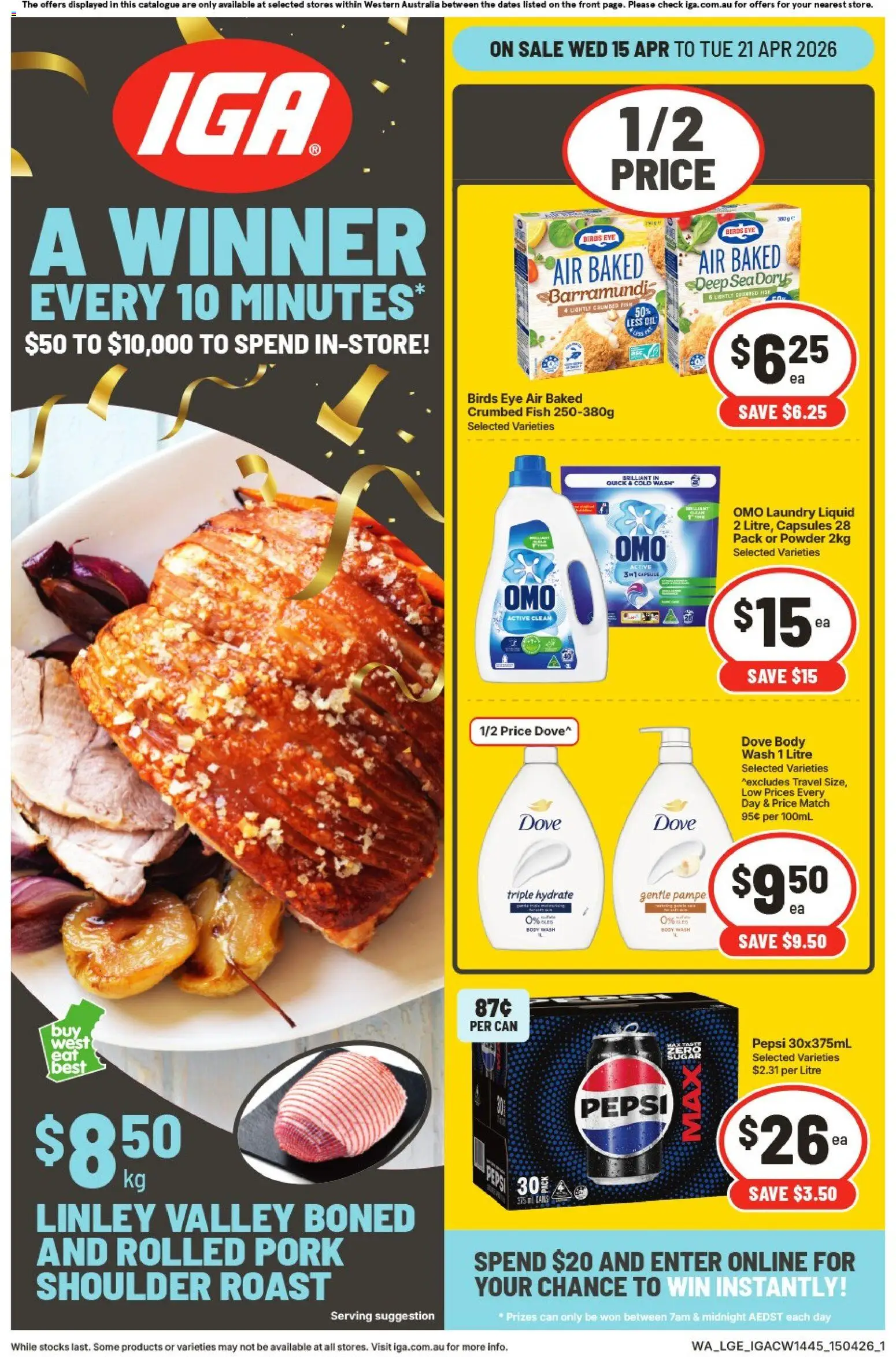Preview of catalogue IGA catalogue WA from shop IGA valid 15/04/2026