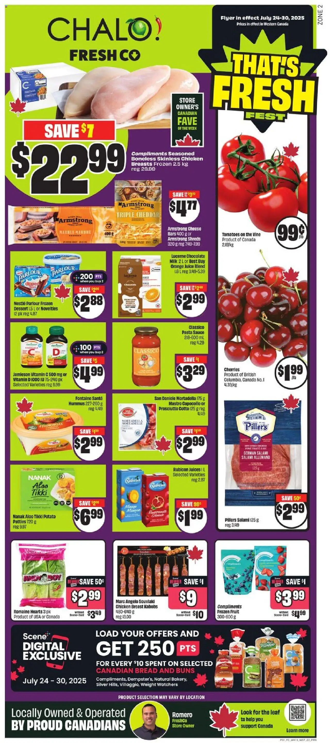 FreshCo flyer valid from Jul 24, 2025 - page number 1