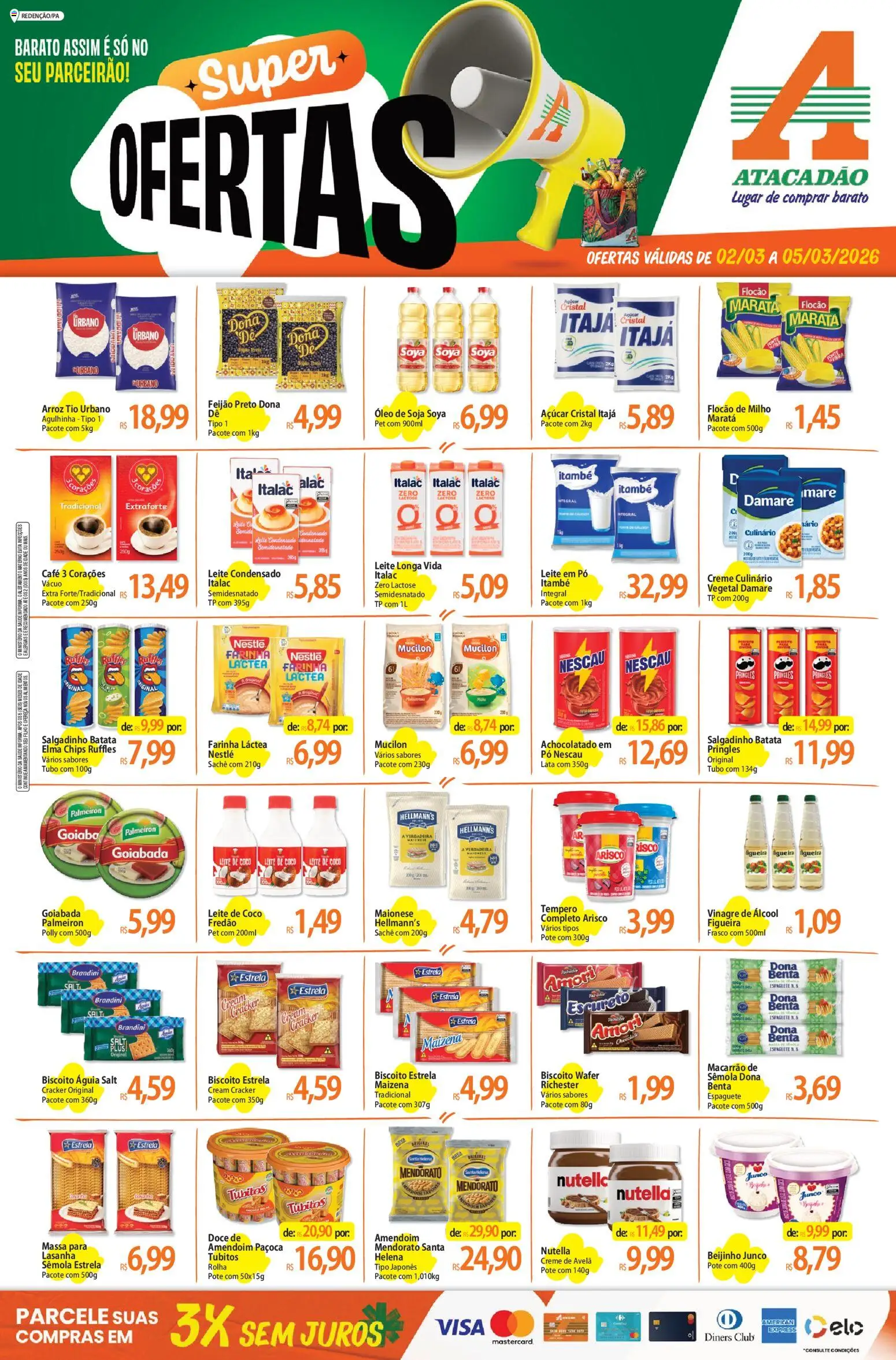 Pré-Visualização do folheto "Atacadão ofertas - PA" da loja Atacadão válido a partir de 02/03/2026