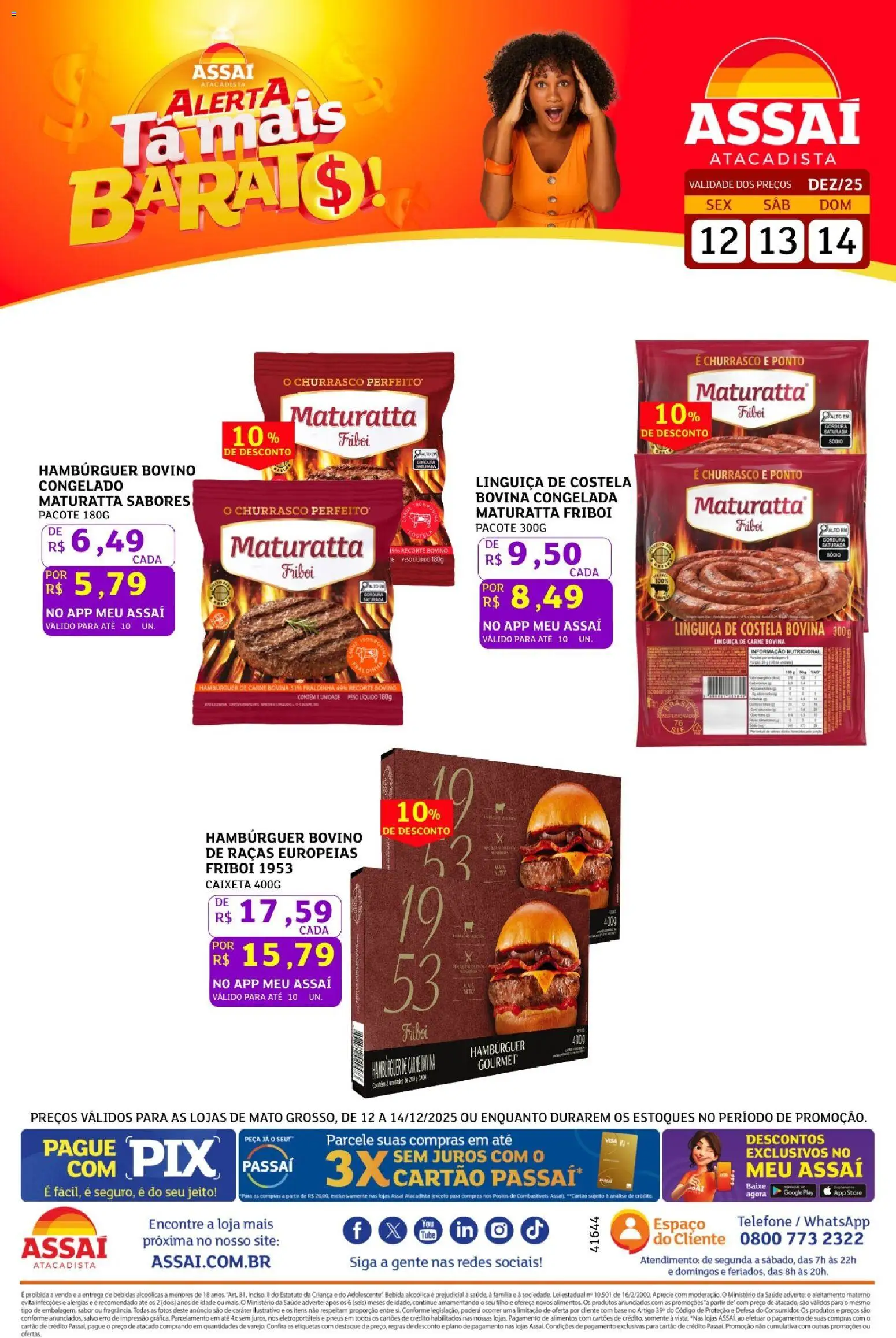 Pré-Visualização do folheto "Encarte - MT" da loja Assaí Atacadista válido a partir de 12/12/2025