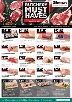 Preview of catalogue Gilmours Butchery Must Haves from shop Gilmours valid 2 Mar 2026