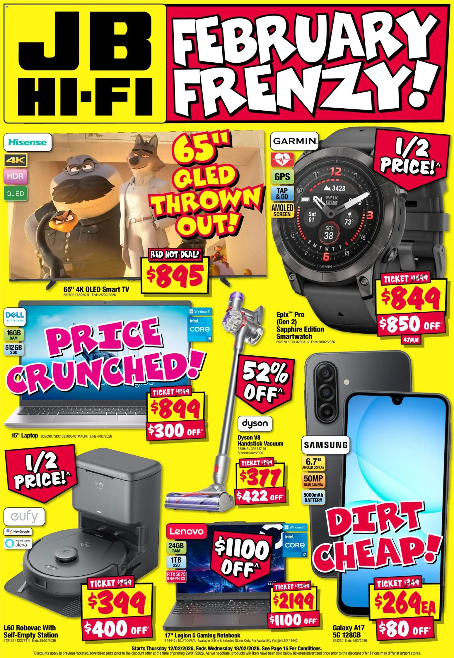 Preview of catalogue February Frenzy from shop JB Hi-Fi valid 12/02/2026