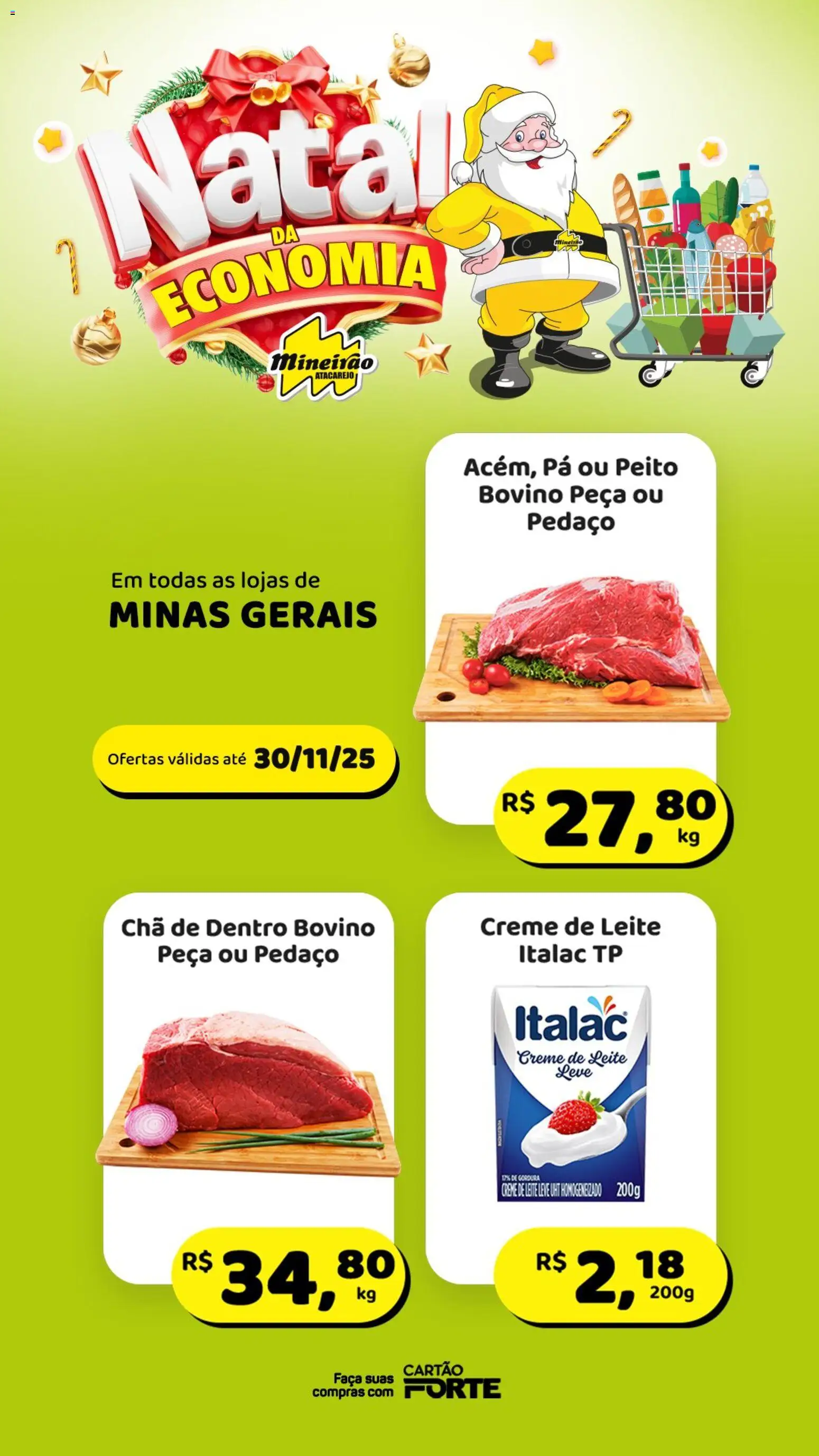 Pré-Visualização do folheto "Ofertas da semana" da loja Mineirão Atacarejo válido a partir de 24/11/2025