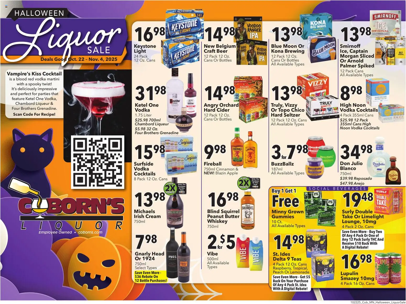 Coborn's Halloween Liquor Sale from 10/22/2025 - Flyer - Page number 1