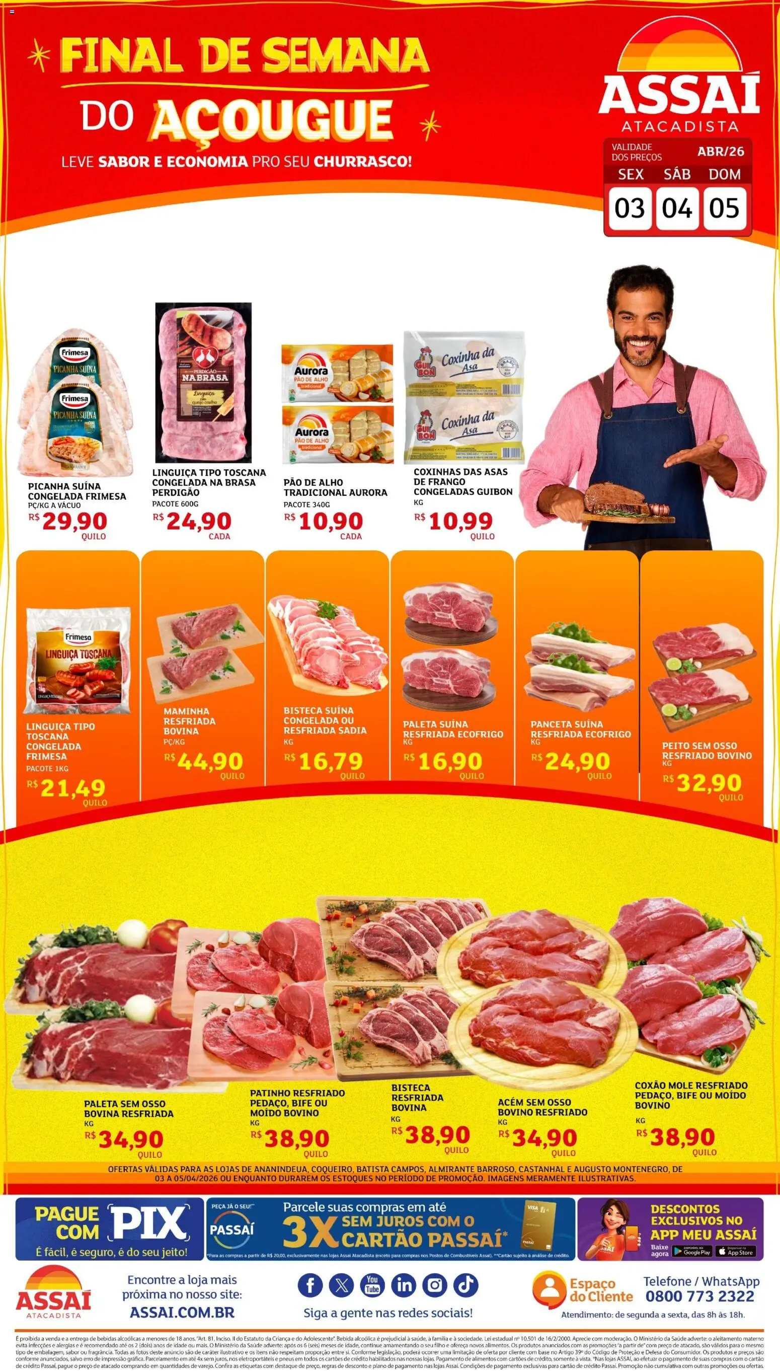 Pré-Visualização do folheto "Assaí Atacadista ofertas" da loja Assaí Atacadista válido a partir de 03/04/2026